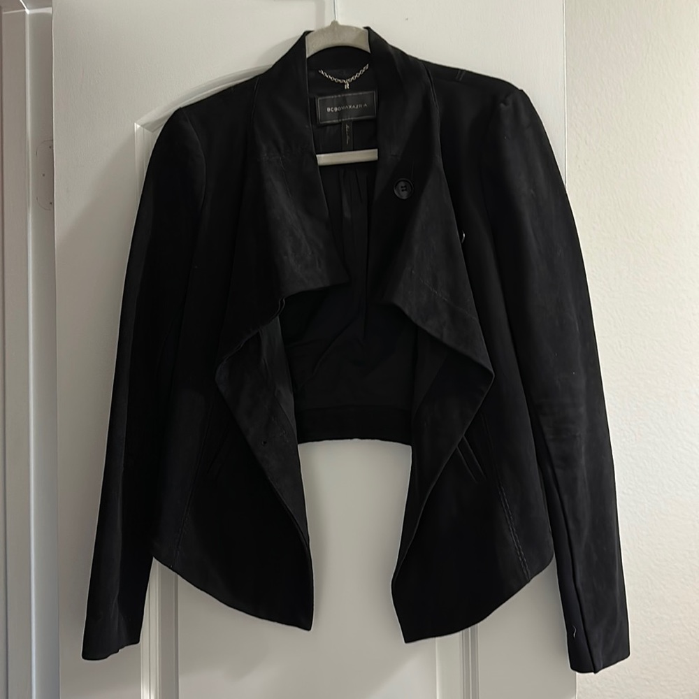 BCBG DREA FAUX SUEDE JACKET